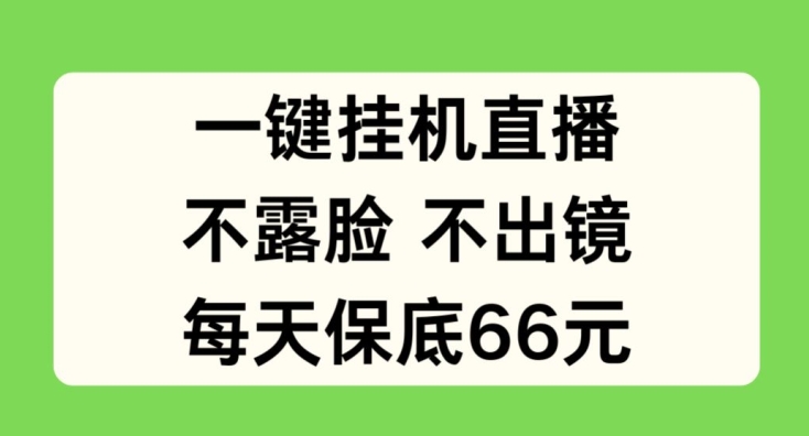 058-20240705-一键挂JI直播，不露脸不出境，每天保底66元【揭秘】