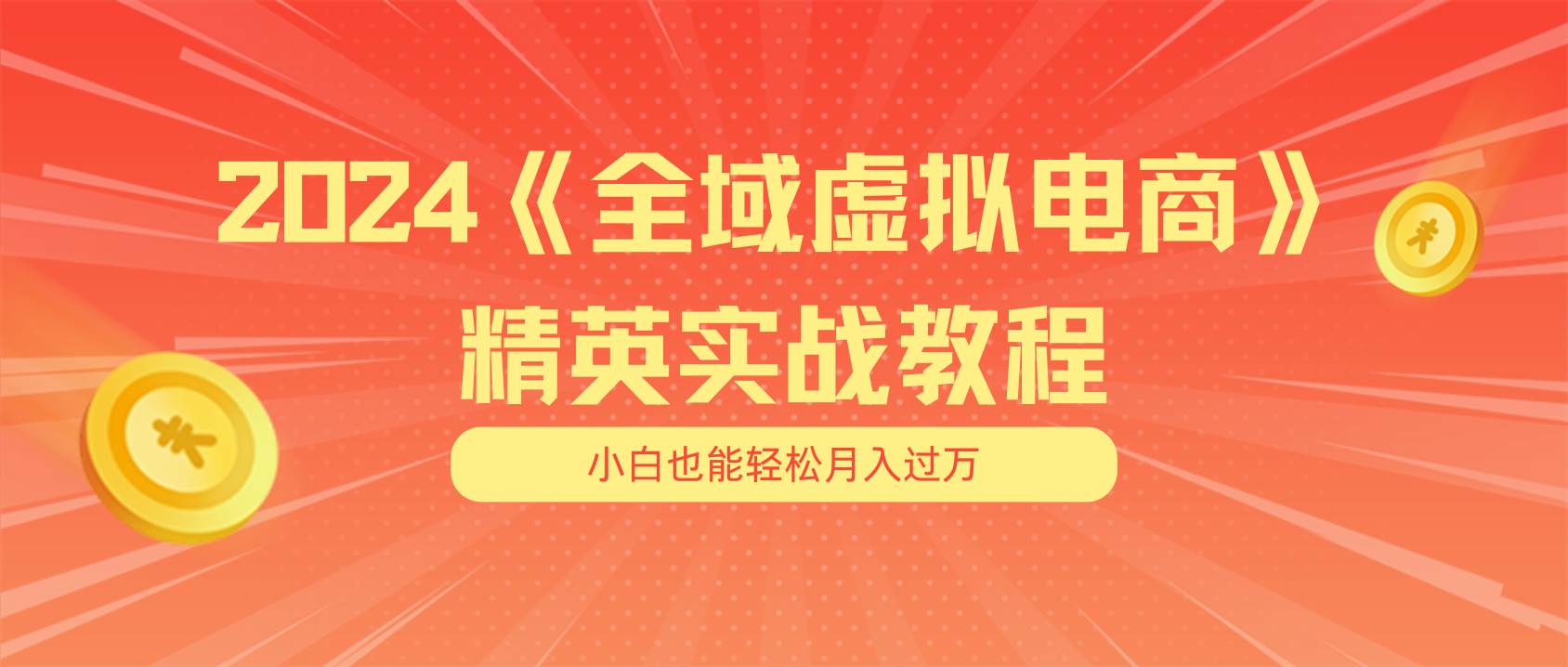潮金｜2024《全域虚拟电商》精英实战教学⭐适合小白的全域虚拟电商项目（无水印教程 交付手册）