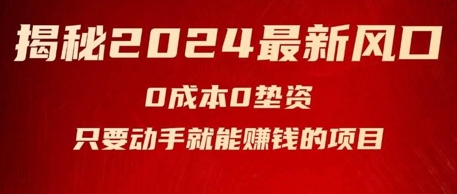 揭秘最新风口项目⭐揭秘2024最新风口，新手小白只要动手就能赚钱的项目---空调