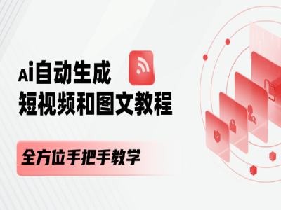 305-20240724-AI自动生成短视频和图文课程，全方位手把手教学