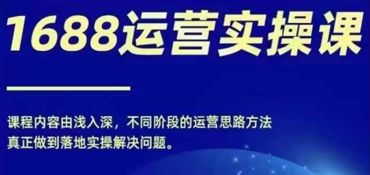 370-20240729-1688实操运营课，零基础学会1688实操运营，电商年入百万不是梦