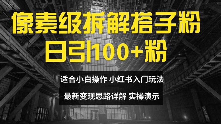 006-20240801-像素级拆解搭子粉，日引100+，小白看完可上手，最新变现思路详解【揭秘】