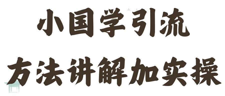 208-20240816-国学引流方法实操教学，日加50个精准粉【揭秘】