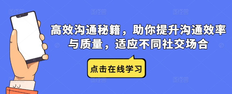 260-20240927-高效沟通秘籍，助你提升沟通效率与质量，适应不同社交场合