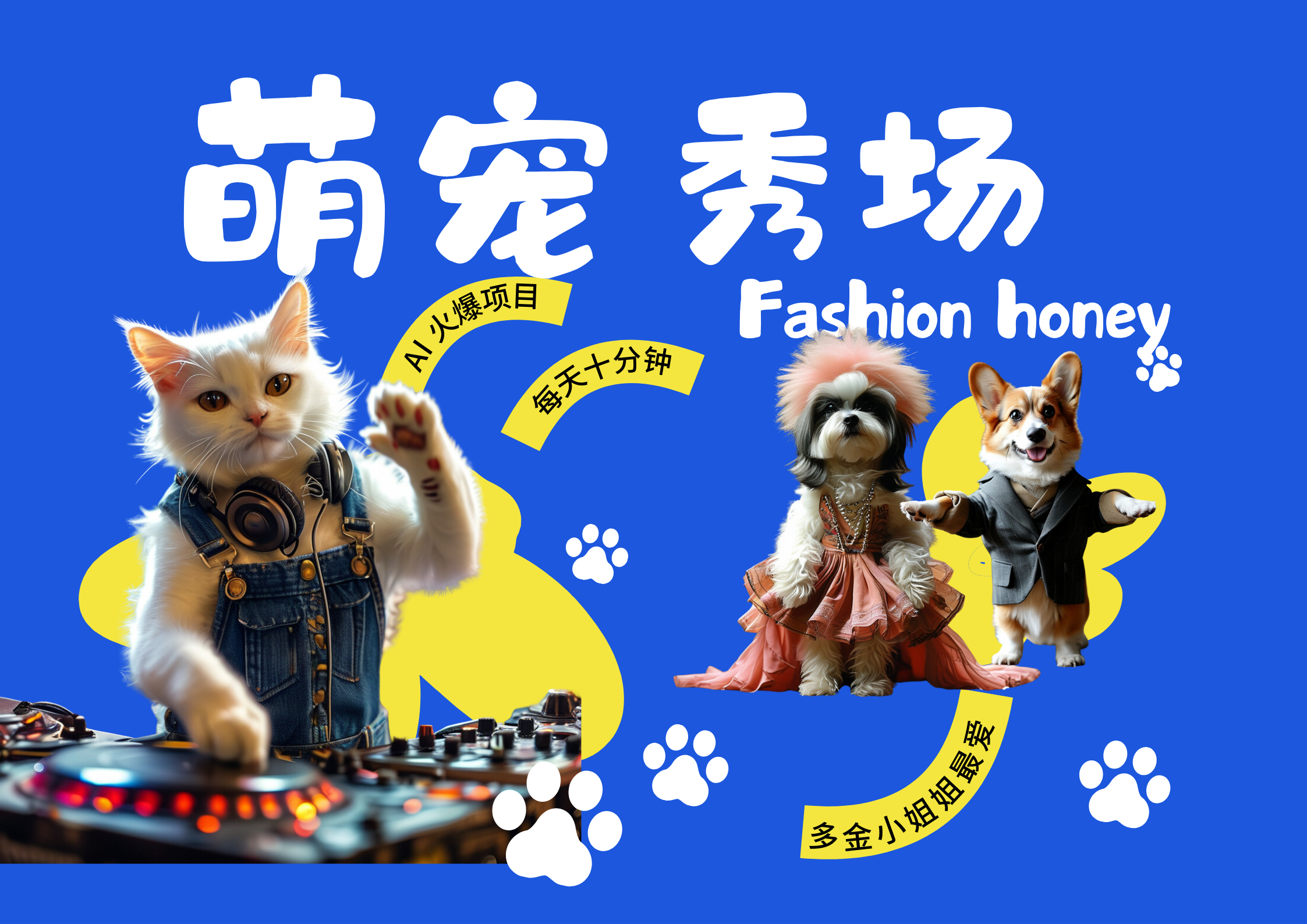 小红书萌宠秀⭐酷飒动物跳舞走秀  时尚喵FASHION汪 多金小姐姐最爱的 轻松月入破万