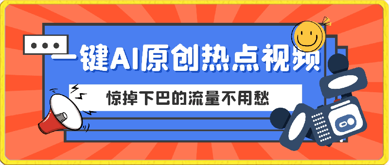 0303简单到惊掉下巴的一键AI原创热点视频，流量不用愁