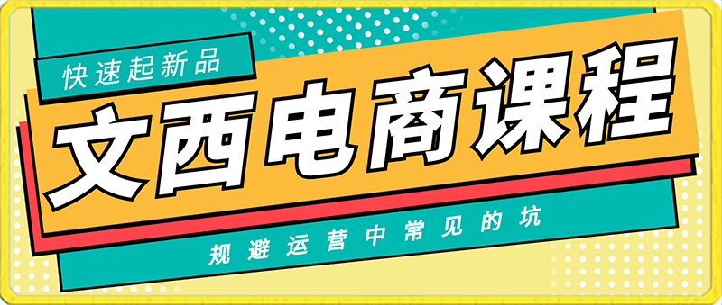 0204文西电商课程⭐文西电商课程，快速起新品，规避运营中常见的坑