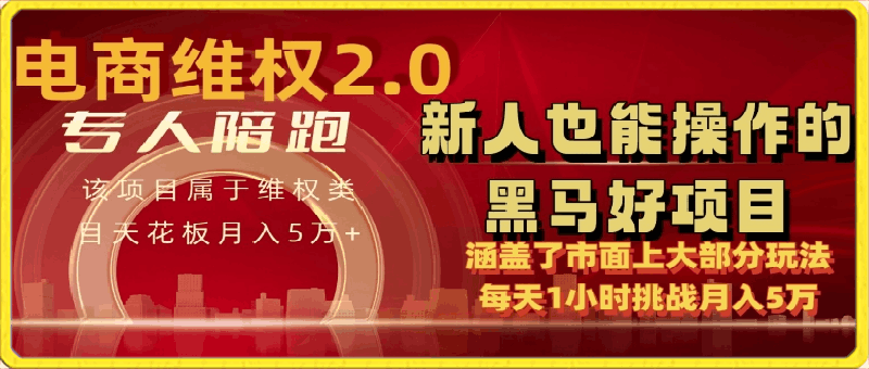 0407-电商维权 4.0 如何做到月入 5 万+每天 1 小时新人也能快速上手【仅揭秘】⭐电商维权 4.0 如何做到月入 5 万 每天 1 小时新人也能快速上手【仅揭秘】