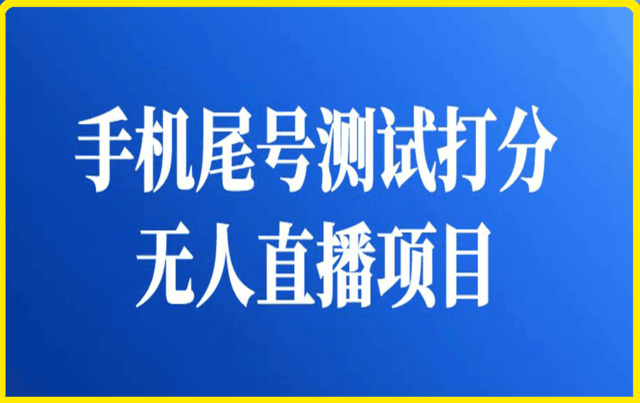 0313-最新抖音爆火的手机尾号测试打分无人直播项目，轻松日赚几百+