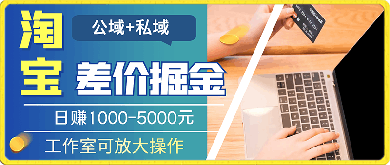 0215利用淘宝公域+私域差价掘金，日赚1000-5000元，工作室可放大操作，实操稳定半年⭐利用淘宝公域 私域差价掘金，日赚1000-5000元，工作室可放大操作