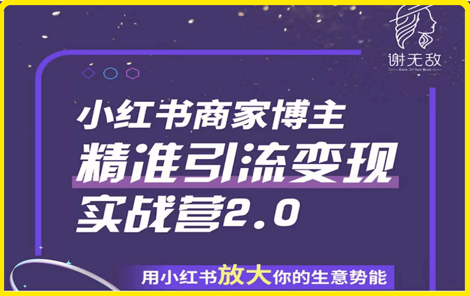 0316谢无敌-小红书商家精准引流实战营2.0⭐谢无敌·小红书商家精准引流实战营2.0