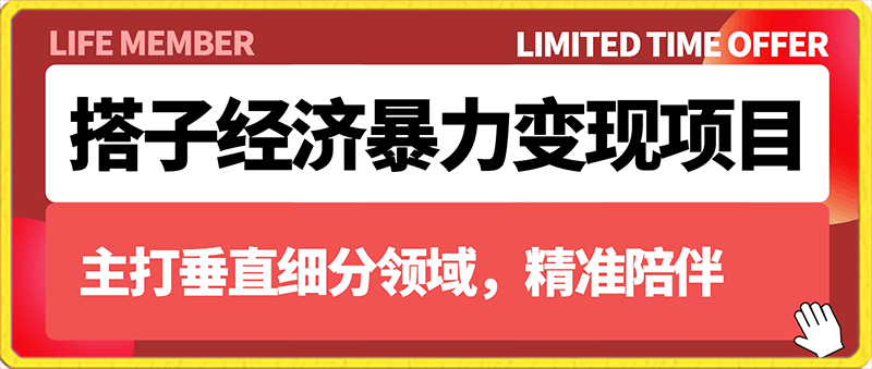 0216-全网最火搭子经济暴力变现项目，主打垂直细分领域，精准陪伴【揭秘】