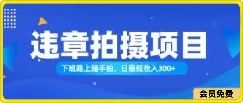 0720违章项目⭐随手拍也能赚钱？对的日入300