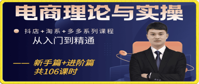 0322电商理论与实操从入门到精通 新手篇+进阶篇⭐电商理论与实操从入门到精通：新手篇 进阶篇