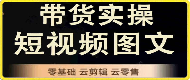 0224鑫哥·2024零基础短视频带货实操营