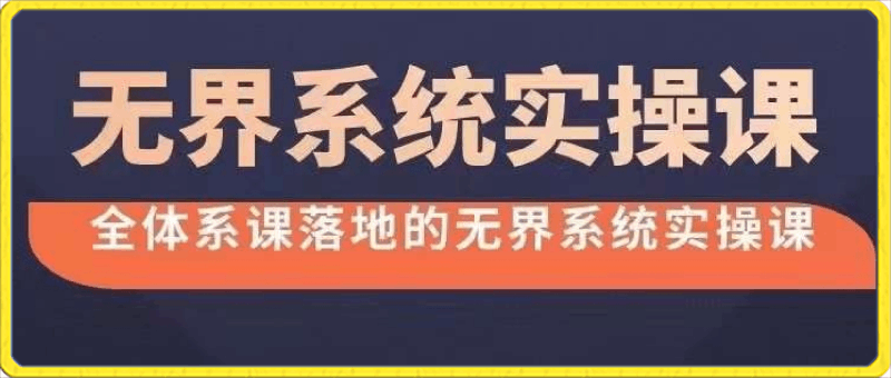 0103老衲-无界系统实操课⭐老衲·无界系统实操课