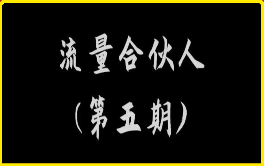 0228第九公社流量合伙人第五期⭐【第九公社】流量合伙人项目