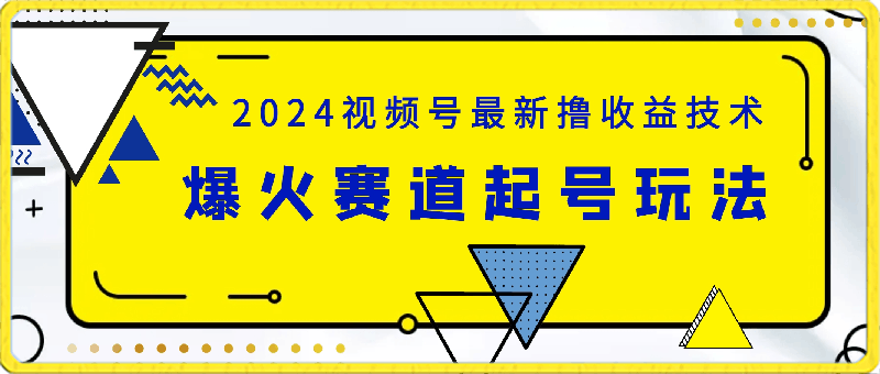 0329-2024视频号最新撸收益技术，爆火赛道起号玩法，收益稳定，单日1000+