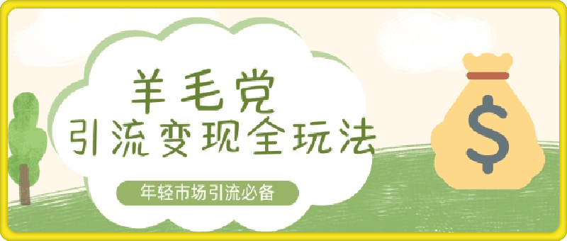 1202羊毛党引流变现全玩法，年轻市场引流必备