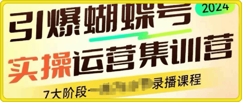 1219交个朋友·引爆蝴蝶号实操运营