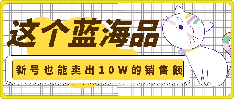 1224蓝海品，新人能也做出10w的销售额⭐蓝海品，新手也能卖出10W+的销售额，年底火爆项目