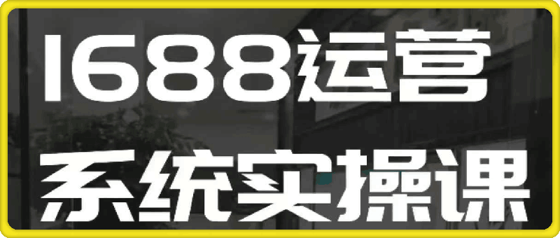 0105杭州小默-【1688高阶运营系列课程】2024年⭐1688高阶运营系统实操课