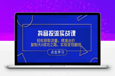 0048-抖音投流课⭐抖音投流实战课，轻松获取流量，精准出价，复制大V成功之路，实现变现翻倍