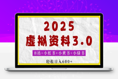 0117-2025年B站+小红书+小黄书+小绿书组合新玩法，虚拟资料3.0打法，轻松日入多张