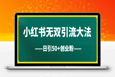 0123-小红书无双引流大法，日引50+创业粉