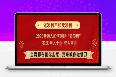 7524-必看！做项目不如卖项目，2025普通人如何通过“卖项目”实现月入十万，年入百万⭐必看，做项目不如卖项目，2025普通人如何通过“卖项目”实现月入十个，年入百个