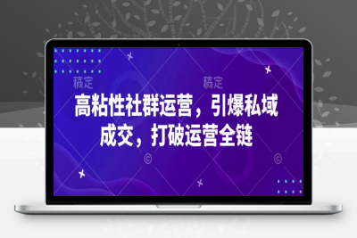 5495-055-20250208-高粘性社群运营，引爆私域成交，打破运营全链