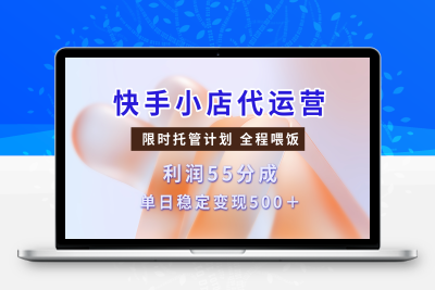 快手小店代运营，限时托管计划，收益55分，单日稳定变现500+