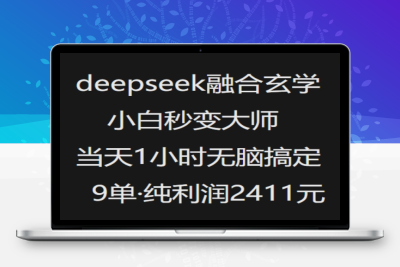 3987-234-20250222-抖音小红书deepseek融合玄学，纯小白秒变大师，当天1小时无脑搞定9单，纯利润上千