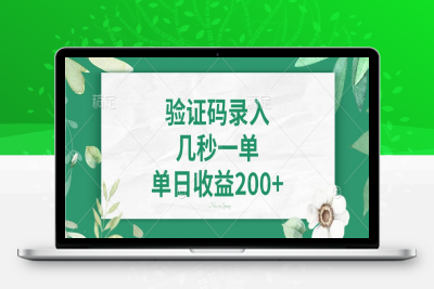 验证码录入，几秒一单，单日收益200+