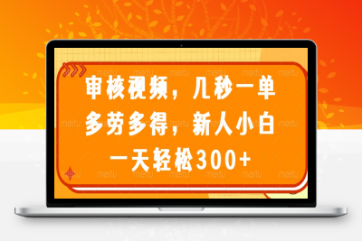 审核视频，几秒一单，多劳多得，新人小白一天轻松300+(1)⭐审核视频项目