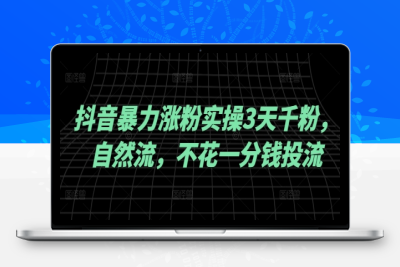 9330-301-20250226-抖音暴力涨粉实操3天千粉，自然流，不花一分钱投流，实操经验分享