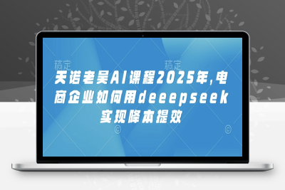 5244-014-20250302-天诺老吴AI课程2025年，电商企业如何用deeepseek实现降本提效