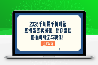 2233-千川投手课⭐2025千川投手特训营：直播带货实操课，助你掌控直播间引流与转化！