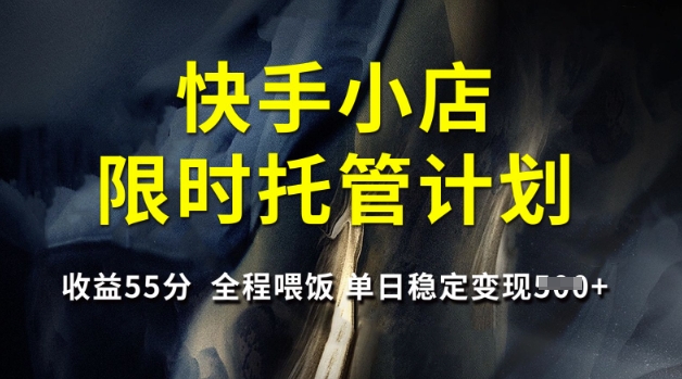 8686-快手小店限时托管计划，收益55分，全程喂饭，单日稳定变现500⭐快手小店限时托管计划，收益55分，全程喂饭，单日稳定变现5张【揭秘】