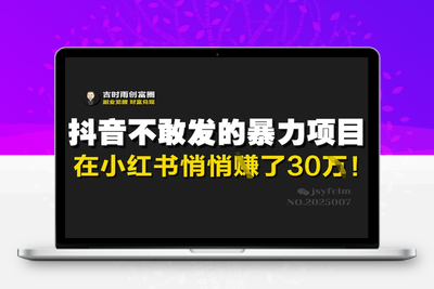 1942-147-20250313-抖音不敢发的暴利项目，在小红书悄悄挣了30W