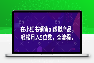 1457-157-20250313-小红书销售ai虚拟产品，轻松月入5位数，全流程，超细节变现过程，完全无卡点