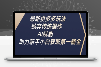 1074-281-20250321-最新拼多多玩法，抛弃传统操作，AI赋能，助力新手小白获取第一桶金