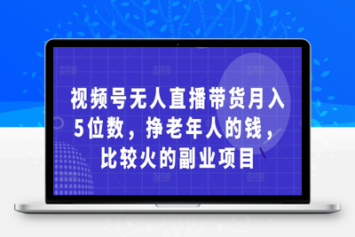 7746-379-20250425-视频号无人直播带货月入5位数，挣老年人的钱，比较火的副业项目