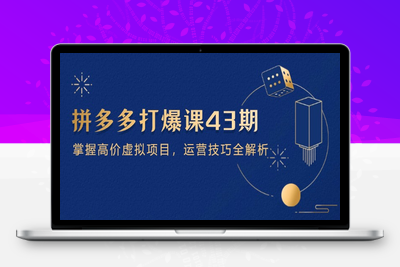 8773-拼多多虚拟项目⭐拼多多打爆课第 43 期，掌握高价虚拟项目，运营技巧全解析(15节