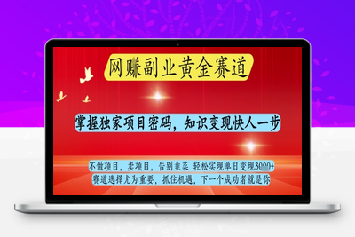 9521-网创副业黄全赛道，掌握独家项目密码，知识变现快人一步，不做项目，卖项目⭐网创副业黄全赛道，掌握独家项目密码，知识变现快人一步，告别韭菜轻松实现单日变现1k+【揭秘】