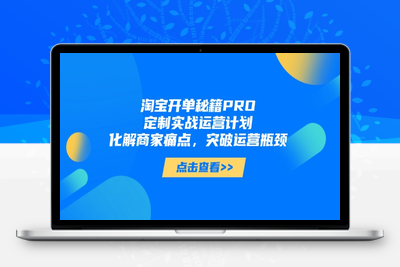 0226-淘宝开单秘籍PRO⭐淘宝开单秘籍PRO，定制实战运营计划，化解商家痛点，突破运营瓶颈