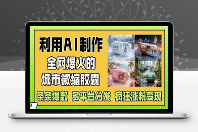 039-20250505-利用AI制作全网爆火的城市微缩胶囊，条条爆款， 多平台分发，疯狂涨粉变现【更多资源www.maomp.fun】