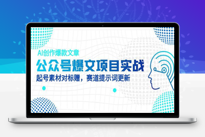 AI公众号爆文创作变现（包含指令）⭐公众号爆文项目实战，AI创作爆款文章，起号素材对标赠(附赛道AI提示词