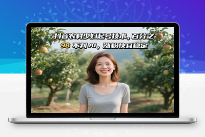 163-20250513-抖音农村少妇起号技术，百分之98不判AI，涨粉快且稳定