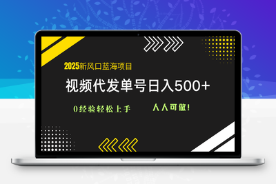 2025视频代发蓝海项目：0经验轻松上手，单号日入500+，人人可做！